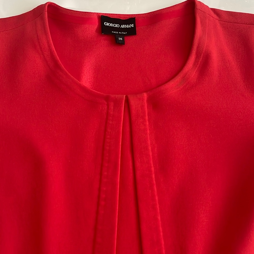 Giorgio Armani Couture Red Dress Size 36